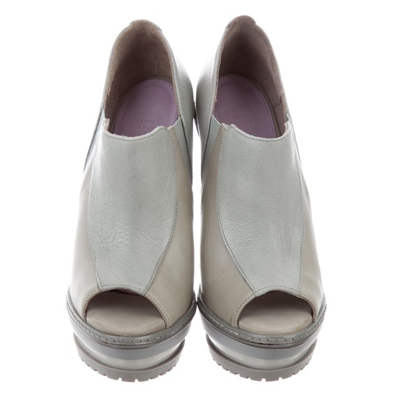 Herve Leger Gray Olechka Platform Ankle Booties - Picture 3 of 5